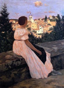 Bazille, La robe rose, 1864