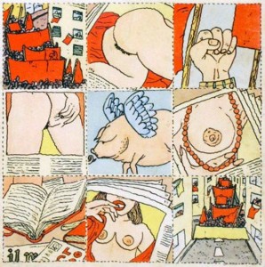 Porci con le ali, copertina di Echaurren